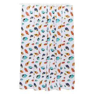 Bath By Ladelle Fish PVC Shower Curtain Fish 180 x 180 cm