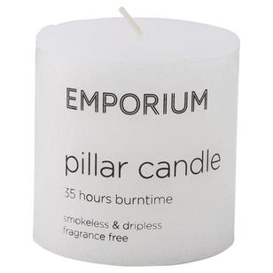 Emporium Pillar Candle 7.5cm White