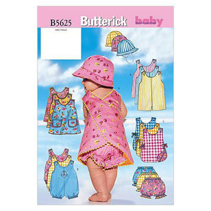 Butterick Pattern B5625 Infants' Romper Jumper Panties & Hat
