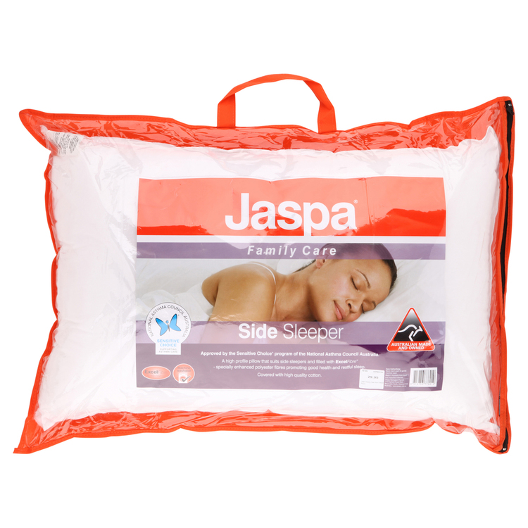 Jaspa Family Care Side Sleeper Pillow White Standard