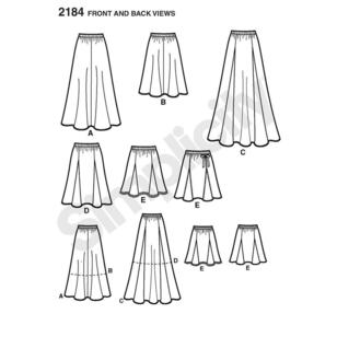 Simplicity Pattern 2184 Women's Skirt