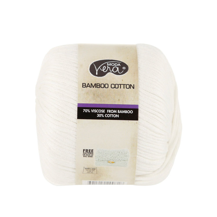Moda Vera Bamboo Cotton Yarn 50 g Ivory 50 g