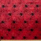 Spider Web Printed 148 cm Panne Fabric Red