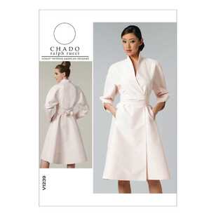 Vogue Sewing Pattern V1239 Misses' Dress & Belt White