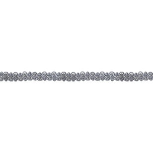 Simplicity Scroll Braid Trim Silver 8 mm x 1.8 m