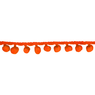 Simplicity Pom Pom Fringe Trim Orange 19 mm x 1.2 m