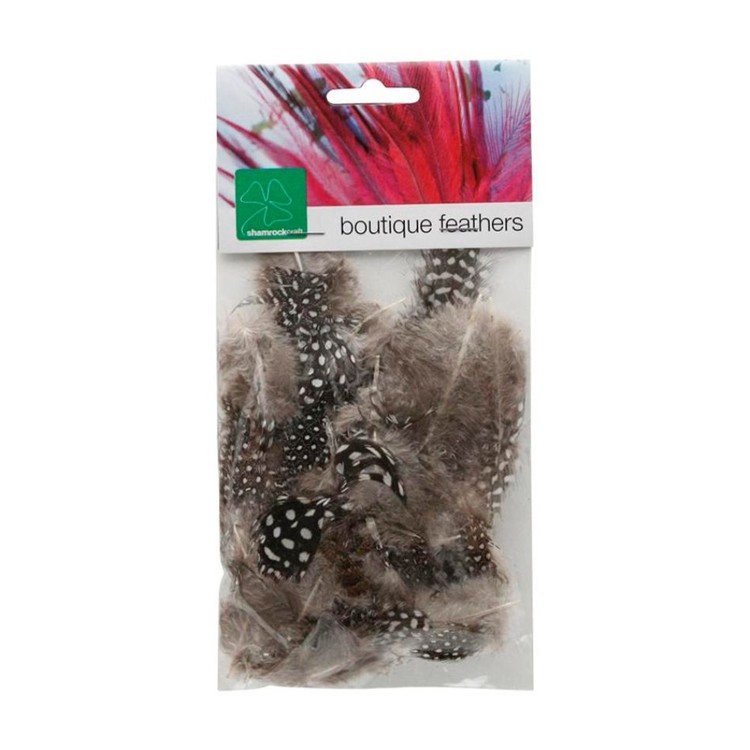 Shamrock Craft Polka Dot Feathers Natural 2 g