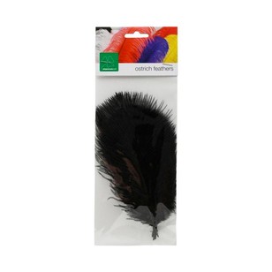 Shamrock Craft Small Ostrich Plumes 5 Pack Black Small