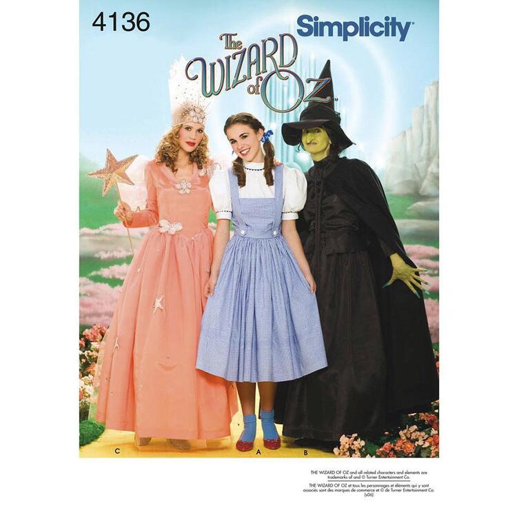 Simplicity 4136 Wizard Of Oz Costume Pattern | Spotlight Australia Simplicity 4136 Wizard Of Oz Costume Pattern | Spotlight Australia