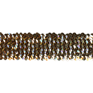 Simplicity 5 Row Stretch Sequins Gold 44 mm
