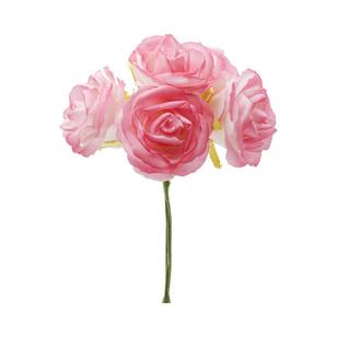 Vivaldi Blossoms 5 Head Foam Rose Bunch Hot Pink 73 mm