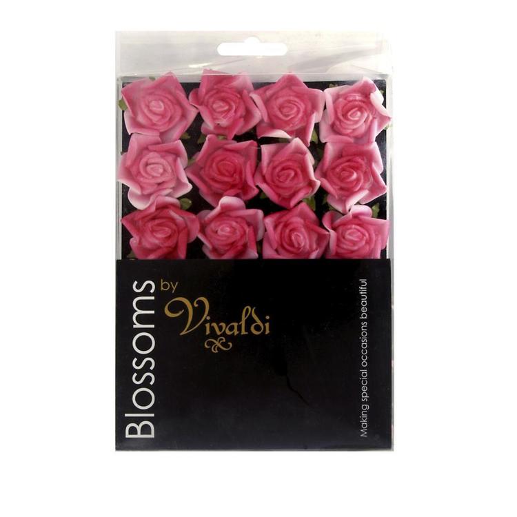 Vivaldi Blossoms Foam Rose Head 24 Pack
