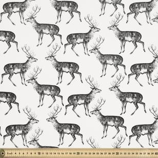 Deer 112 cm Buzoku Cotton Duck Fabric Ivory