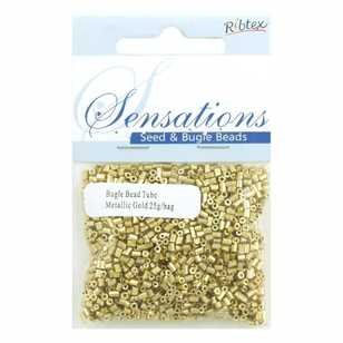 Ribtex Sensations Bugle Tube Bead Gold 25 g