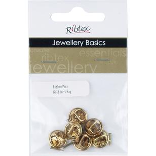 Ribtex Jewellery Basics Ribbon Pins Gold