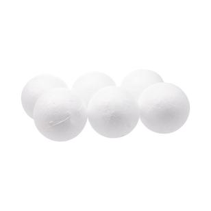 Shamrock Craft Deco Foam Balls 6 Pieces White 65 mm