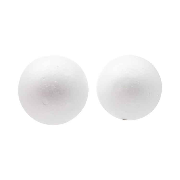 Shamrock Craft Deco Foam Balls 2 Pieces White 100 mm
