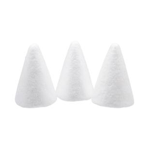 Shamrock Craft Deco Foam Cone 3 Pieces White 100 mm