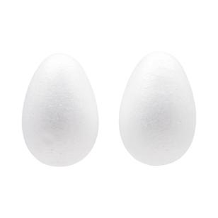 Shamrock Craft Deco Foam Egg 2 Pieces White 100 mm