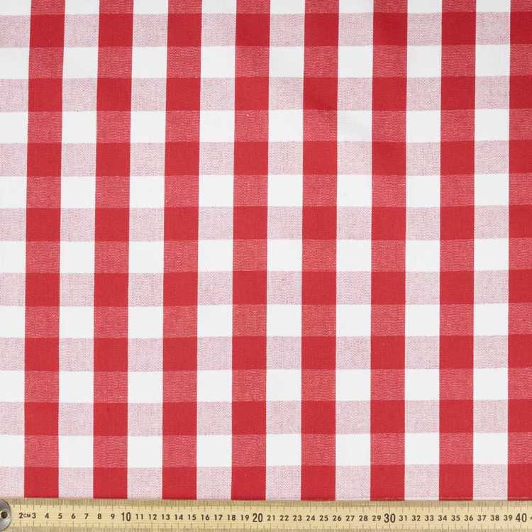 Yarn Dyed 145 cm Picnic Gingham Fabric Red