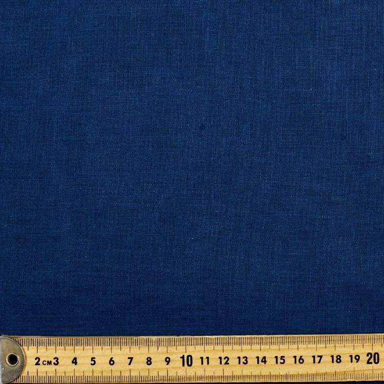 Plain 112 cm Cotton Linen Fabric Light Indigo