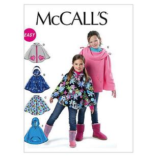 McCall's Sewing Pattern M6431 Girls' Ponchos White