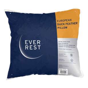 Ever Rest European Duck Feather Pillow White European
