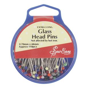 Sew Easy Extra Long Glass Head Pins Multicoloured 0.7 x 44 mm