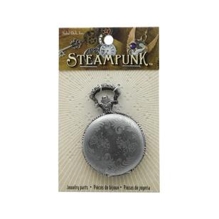 Steampunk Silver Floral Watch Case Silver