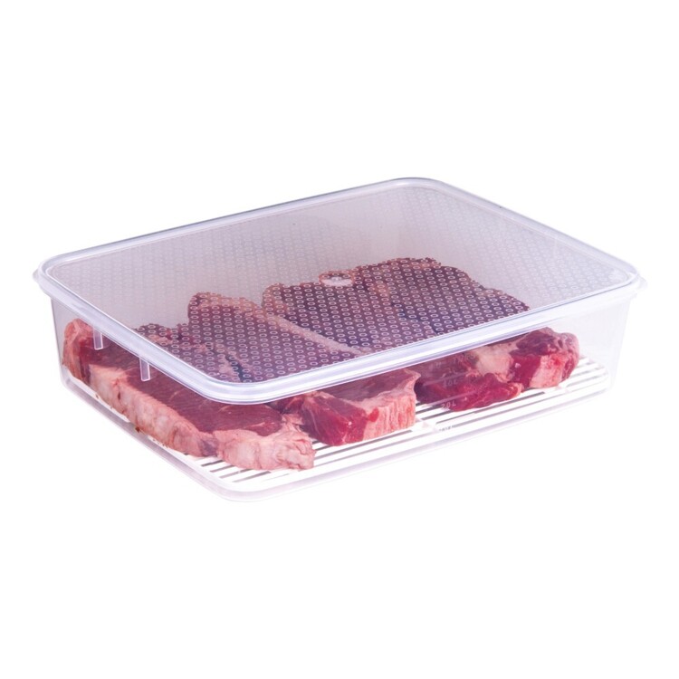 Meat Store Rack Decor Tellfresh 4L Meat Storer With Rack Clear 4 L | Spotlight Australia