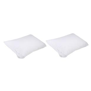 Brampton House Stain Resistant Pillow Protectors White Standard