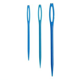 Plastic Yarn Needles Blue Cap - 889333135906