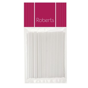 Roberts Short Lolly Pop Sticks White 100 mm