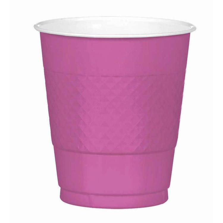 Amscan Bright Pink Plastic Cups