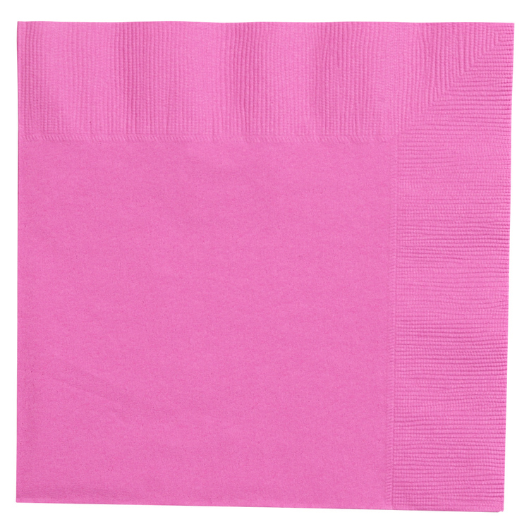 Amscan 2 Ply Bright Pink Lunch Napkins Bright Pink