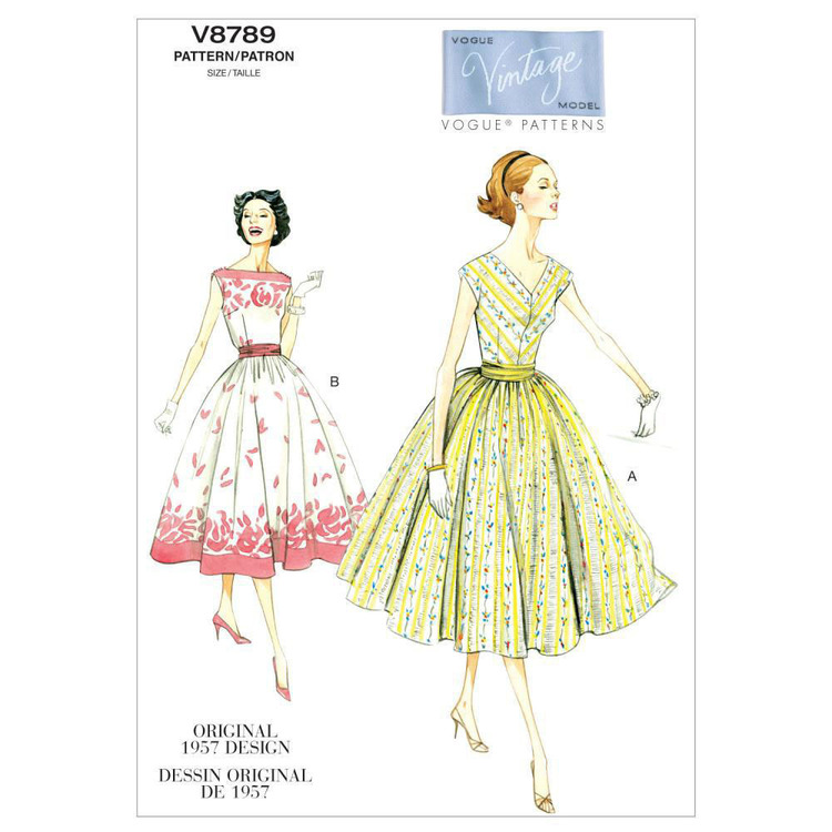 Vogue Pattern V8789 Misses' Petite Dress & Cummerbund