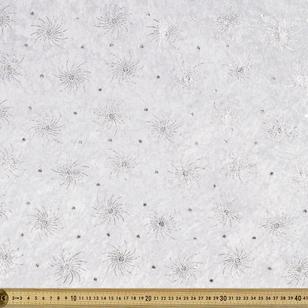 Tinkerbell Swirl 148 cm Panne Velvet Fabric White