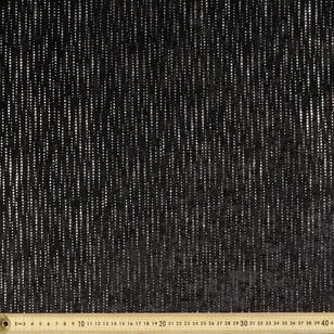 Tinkerbell Dot Stripe 148 cm Panne Fabric Black