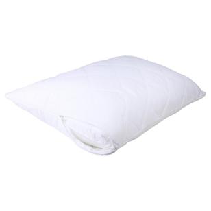 Brampton House Anti Bacterial Quilted Pillow Protector White Standard