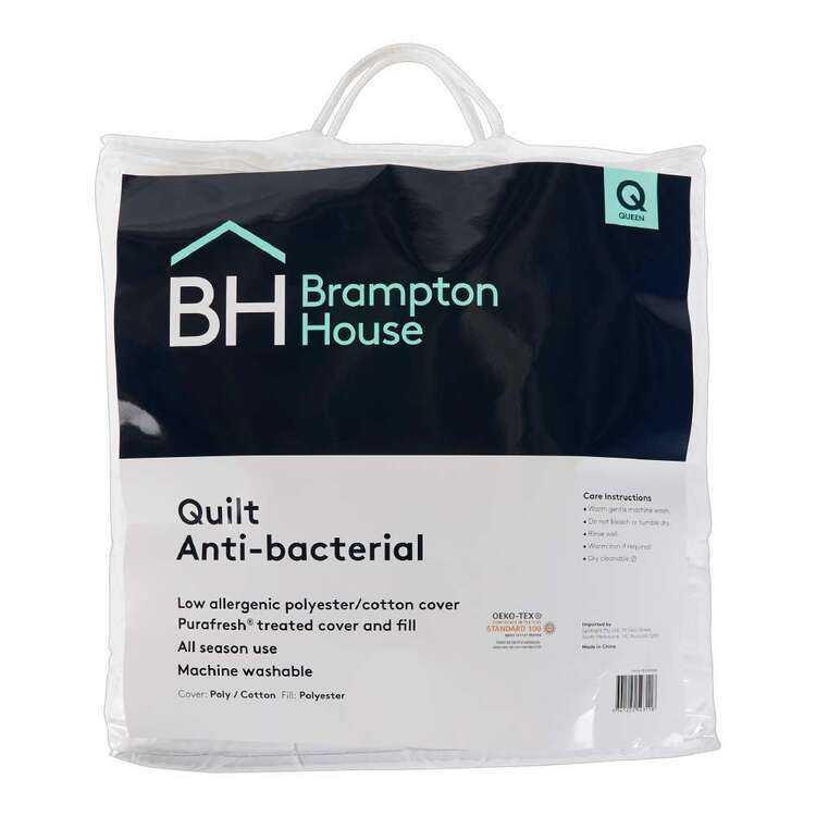 Brampton House Anti-Bacterial Quilt White