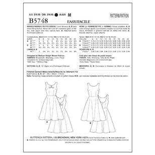 Butterick Pattern 5748 Misses' & Misses' Petite Flared Dresses