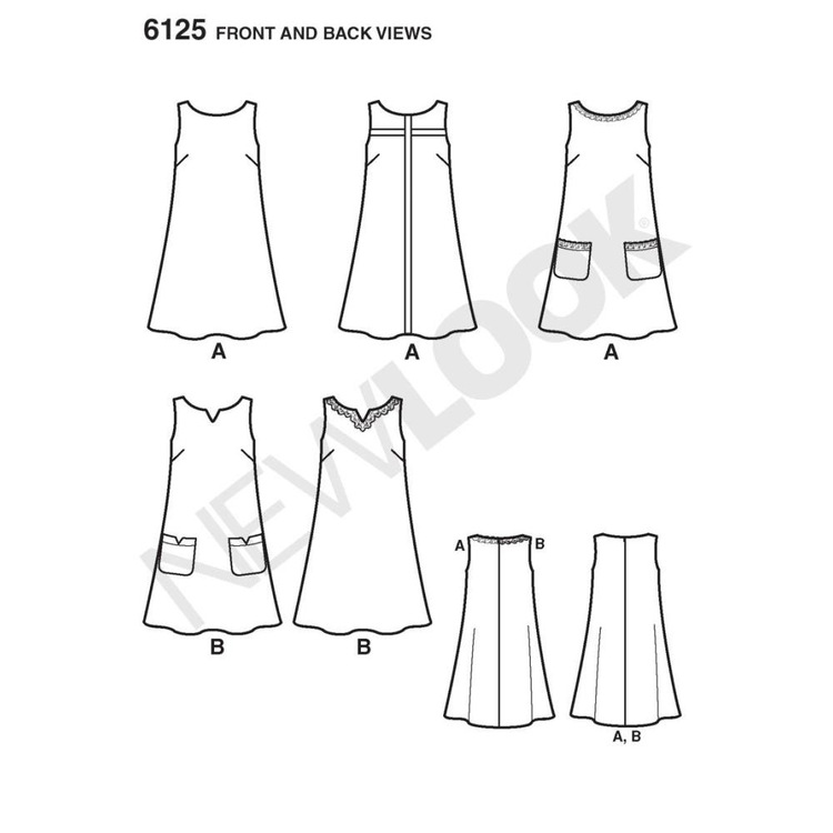 New Look Pattern 6125 Women's Dress  10 - 22