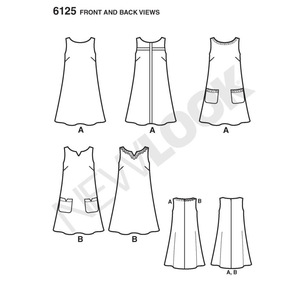 New Look Pattern 6125 Women's Dress  10 - 22