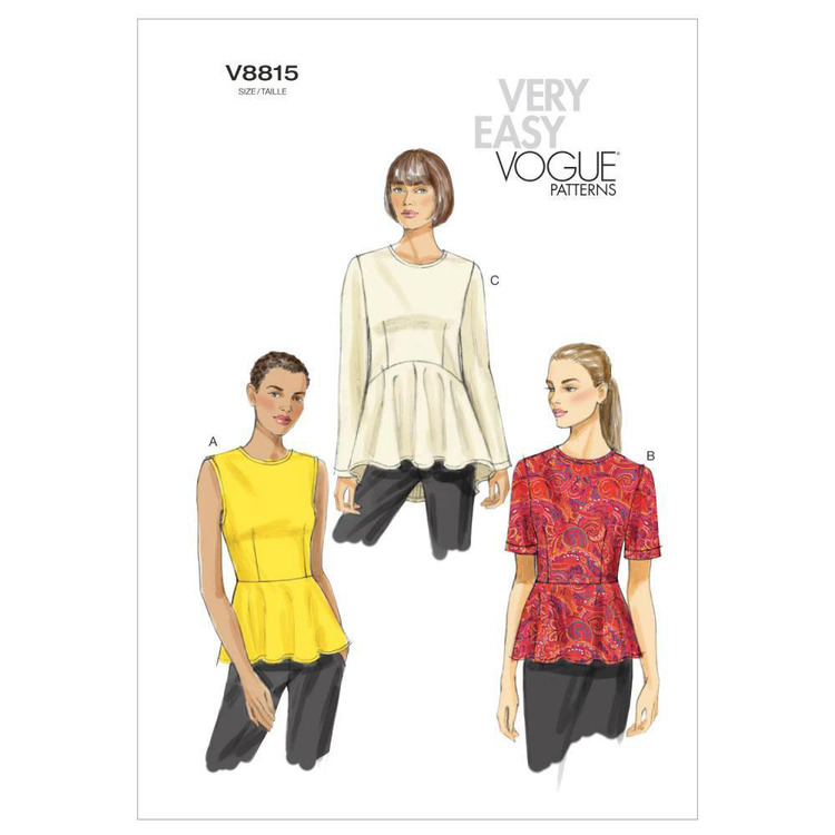 Vogue Pattern V8815 Misses' Top
