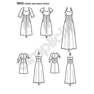 Simplicity Pattern 1800 Women's Dress