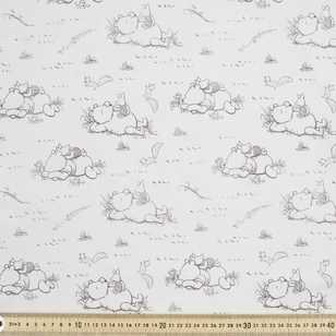 Disney Classic Pooh Toile Fabric Taupe 112 cm