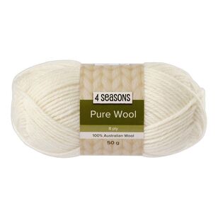 4 Seasons Pure Wool 8 Ply Yarn 50 g Cream 50 g