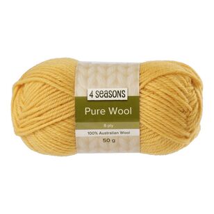 4 Seasons Pure Wool 8 Ply Yarn 50 g Yellow 50 g