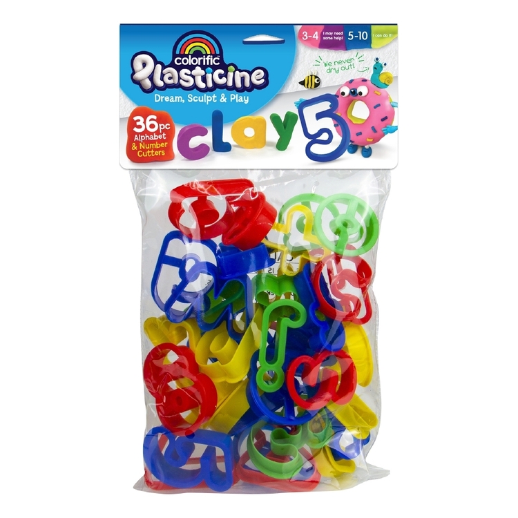 Plasticine Cutters Letters & Numbers
