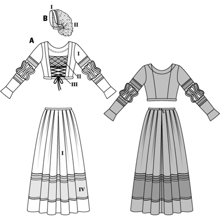 Burda 7171 Women's Renaissance Costume Pattern 10 - 24 (Paper)